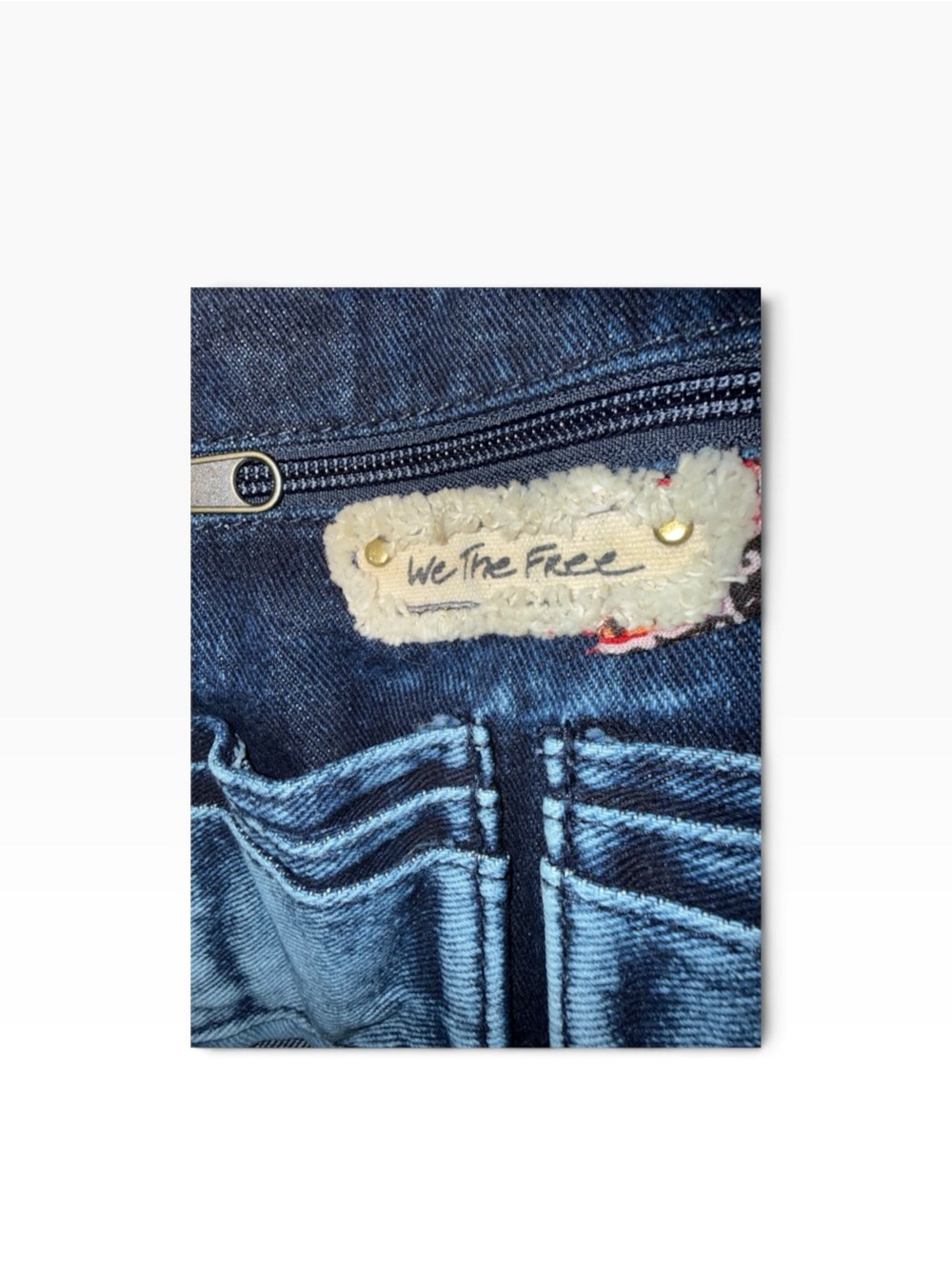 NEW Free People Oversized Denim Tote - Picture 3 of 3